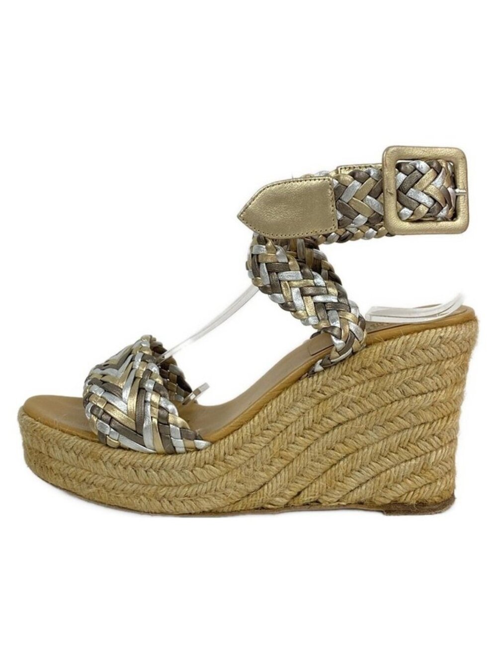 Hermes Sandals Gold Silver Blanc
